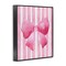 Stupell Industries Chic Bow on Pink Stripes Framed Giclee, design by Camila Juncos